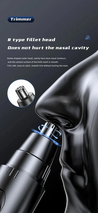 Electric Nose Hair Trimmer Safe Not To Hurt The Nose Not Stuck Hair Multifunctional Shaving Nose Hair Electric Eyebrow Trimmer