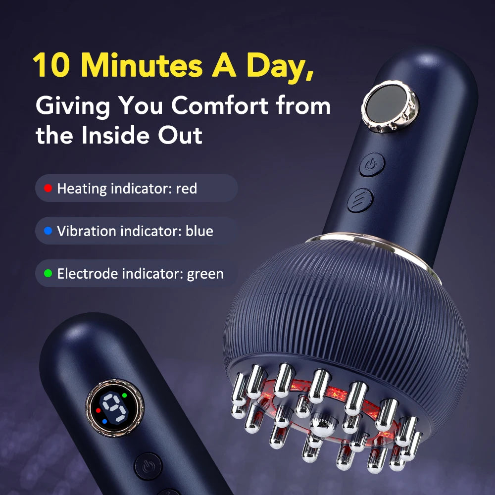 Rechargeable Guasha Massager Body Shaping Heating Meridian Scraping Brush Lymphatic Detoxification Regimen Dredging Fat Burner