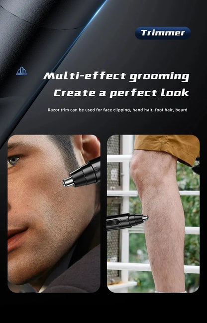 Electric Nose Hair Trimmer Safe Not To Hurt The Nose Not Stuck Hair Multifunctional Shaving Nose Hair Electric Eyebrow Trimmer