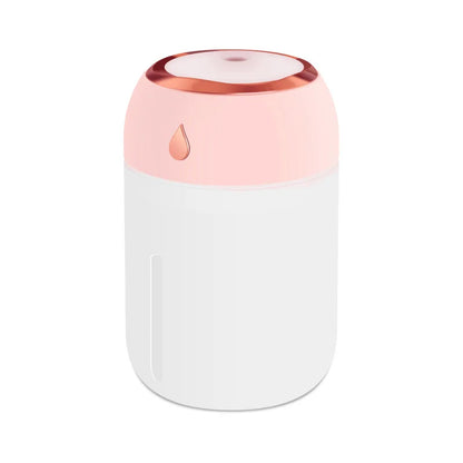 Portable Mini USB Air Humidifier Aroma Diffuser LED Cool Light 330ml Mist for Room Home Car Plant Purifier